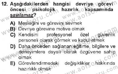 Olaylara Müdahale Esasları Dersi 2012 - 2013 Yılı Tek Ders Sınav Soruları 12. Soru