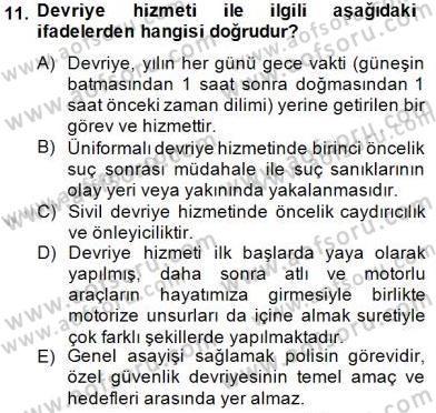 Olaylara Müdahale Esasları Dersi Ara Sınavı Deneme Sınav Soruları 11. Soru