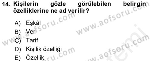 Olaylara Müdahale Esasları Dersi 2017 - 2018 Yılı (Final) Dönem Sonu Sınav Soruları 14. Soru