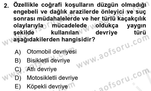 Olaylara Müdahale Esasları Dersi 2017 - 2018 Yılı (Final) Dönem Sonu Sınav Soruları 2. Soru