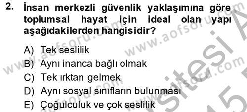 Özel Güvenlik Meslek Etiği Dersi 2014 - 2015 Yılı (Vize) Ara Sınav Soruları 2. Soru