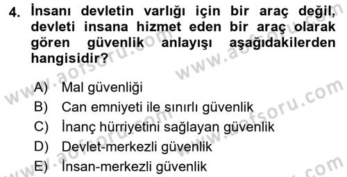 Özel Güvenlik Meslek Etiği Dersi 2015 - 2016 Yılı (Final) Dönem Sonu Sınav Soruları 4. Soru