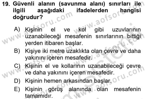 Özel Güvenlik Meslek Etiği Dersi 2016 - 2017 Yılı (Final) Dönem Sonu Sınav Soruları 19. Soru