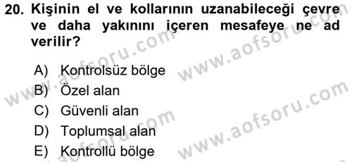 Özel Güvenlik Meslek Etiği Dersi 2017 - 2018 Yılı (Final) Dönem Sonu Sınavı 20. Soru