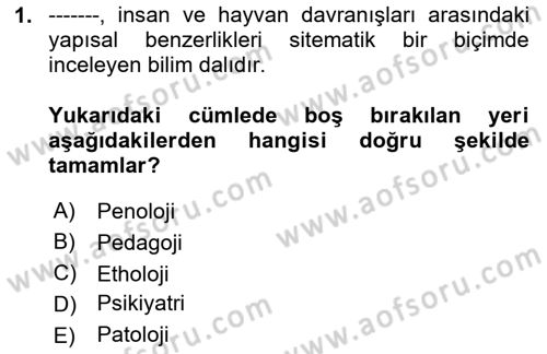 Kriminoloji Dersi 2020 - 2021 Yılı Yaz Okulu Sınavı 1. Soru