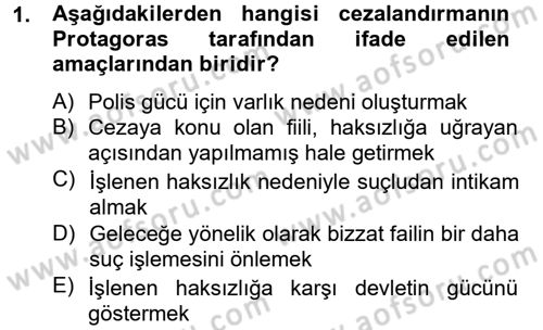 Suç Önleme Modelleri Dersi 2012 - 2013 Yılı (Final) Dönem Sonu Sınav Soruları 1. Soru