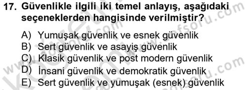 Suç Önleme Modelleri Dersi 2013 - 2014 Yılı Tek Ders Sınav Soruları 17. Soru