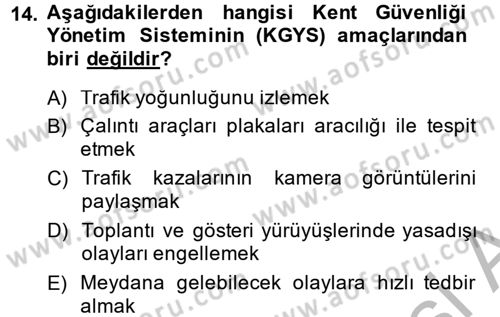 Suç Önleme Modelleri Dersi 2014 - 2015 Yılı (Vize) Ara Sınavı 14. Soru