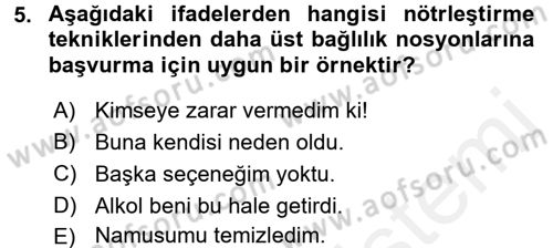 Suç Önleme Modelleri Dersi 2015 - 2016 Yılı (Vize) Ara Sınav Soruları 5. Soru