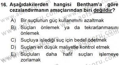 Suç Önleme Modelleri Dersi 2015 - 2016 Yılı (Final) Dönem Sonu Sınav Soruları 16. Soru