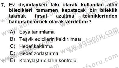 Suç Önleme Modelleri Dersi 2015 - 2016 Yılı (Final) Dönem Sonu Sınav Soruları 7. Soru