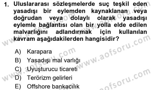 Suç Önleme Modelleri Dersi 2016 - 2017 Yılı (Final) Dönem Sonu Sınav Soruları 1. Soru