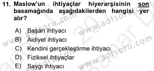 Suç Önleme Modelleri Dersi 2017 - 2018 Yılı (Vize) Ara Sınav Soruları 11. Soru