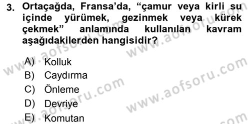 Suç Önleme Modelleri Dersi 2017 - 2018 Yılı (Final) Dönem Sonu Sınavı 3. Soru