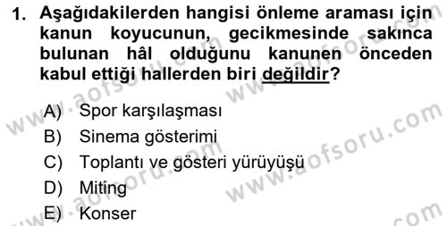 Suç Önleme Modelleri Dersi 2018 - 2019 Yılı (Final) Dönem Sonu Sınav Soruları 1. Soru