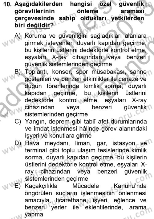 Temel Ceza Muhakemesi Hukuku Bilgisi Dersi 2012 - 2013 Yılı (Final) Dönem Sonu Sınav Soruları 10. Soru