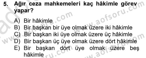 Temel Ceza Muhakemesi Hukuku Bilgisi Dersi 2013 - 2014 Yılı Tek Ders Sınav Soruları 5. Soru
