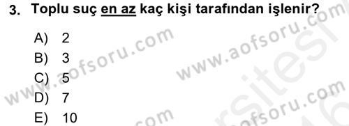 Temel Ceza Muhakemesi Hukuku Bilgisi Dersi 2015 - 2016 Yılı (Vize) Ara Sınav Soruları 3. Soru