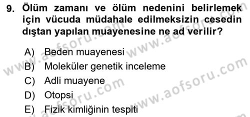 Temel Ceza Muhakemesi Hukuku Bilgisi Dersi 2015 - 2016 Yılı Tek Ders Sınav Soruları 9. Soru