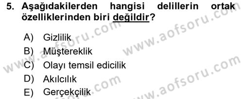 Temel Ceza Muhakemesi Hukuku Bilgisi Dersi 2016 - 2017 Yılı 3 Ders Sınav Soruları 5. Soru