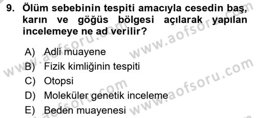 Temel Ceza Muhakemesi Hukuku Bilgisi Dersi 2016 - 2017 Yılı 3 Ders Sınav Soruları 9. Soru