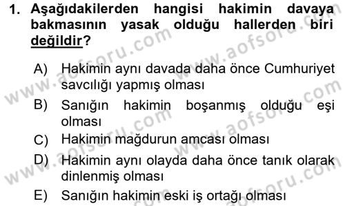 Temel Ceza Muhakemesi Hukuku Bilgisi Dersi 2016 - 2017 Yılı (Final) Dönem Sonu Sınav Soruları 1. Soru