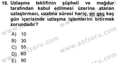 Temel Ceza Muhakemesi Hukuku Bilgisi Dersi 2016 - 2017 Yılı (Final) Dönem Sonu Sınav Soruları 18. Soru