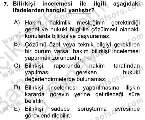 Temel Ceza Muhakemesi Hukuku Bilgisi Dersi 2016 - 2017 Yılı (Final) Dönem Sonu Sınav Soruları 7. Soru