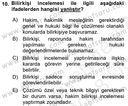 Temel Ceza Muhakemesi Hukuku Bilgisi Dersi 2017 - 2018 Yılı 3 Ders Sınav Soruları 10. Soru