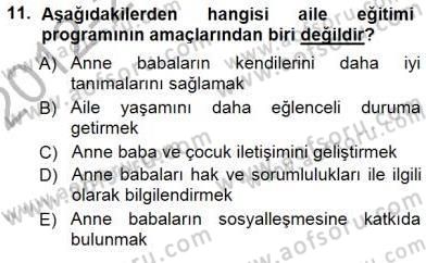 Okulöncesi Eğitime Giriş Dersi 2012 - 2013 Yılı (Final) Dönem Sonu Sınav Soruları 11. Soru