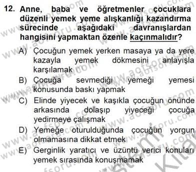 Okulöncesi Eğitime Giriş Dersi 2012 - 2013 Yılı (Final) Dönem Sonu Sınav Soruları 12. Soru