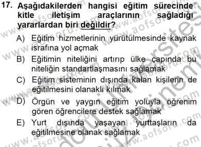 Okulöncesi Eğitime Giriş Dersi 2012 - 2013 Yılı (Final) Dönem Sonu Sınav Soruları 17. Soru
