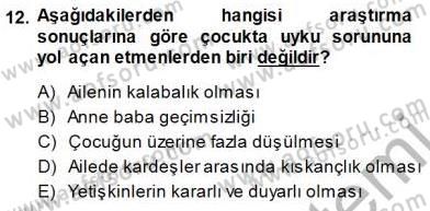 Okulöncesi Eğitime Giriş Dersi 2014 - 2015 Yılı (Final) Dönem Sonu Sınav Soruları 12. Soru