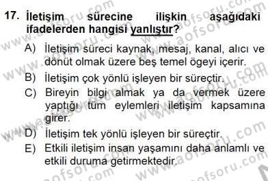 Okulöncesi Eğitime Giriş Dersi 2014 - 2015 Yılı (Final) Dönem Sonu Sınav Soruları 17. Soru