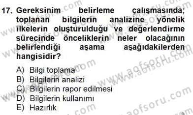 Okul, Aile Ve Çevre İş Birliği Dersi 2012 - 2013 Yılı (Final) Dönem Sonu Sınav Soruları 17. Soru