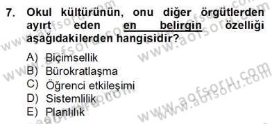 Okul, Aile Ve Çevre İş Birliği Dersi 2012 - 2013 Yılı (Final) Dönem Sonu Sınav Soruları 7. Soru