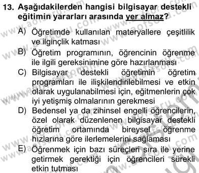 Okulöncesinde Demokrasi Eğitimi Ve Çocuk Hakları Dersi 2012 - 2013 Yılı (Vize) Ara Sınav Soruları 13. Soru