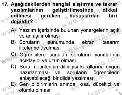 Okulöncesinde Demokrasi Eğitimi Ve Çocuk Hakları Dersi 2012 - 2013 Yılı (Vize) Ara Sınav Soruları 17. Soru