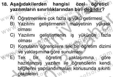 Okulöncesinde Demokrasi Eğitimi Ve Çocuk Hakları Dersi 2012 - 2013 Yılı (Vize) Ara Sınav Soruları 18. Soru