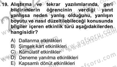 Okulöncesinde Demokrasi Eğitimi Ve Çocuk Hakları Dersi 2012 - 2013 Yılı (Vize) Ara Sınav Soruları 19. Soru