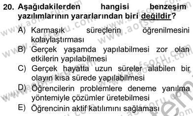 Okulöncesinde Demokrasi Eğitimi Ve Çocuk Hakları Dersi 2012 - 2013 Yılı (Vize) Ara Sınav Soruları 20. Soru