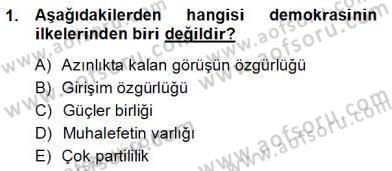 Okulöncesinde Demokrasi Eğitimi Ve Çocuk Hakları Dersi 2012 - 2013 Yılı (Final) Dönem Sonu Sınav Soruları 1. Soru