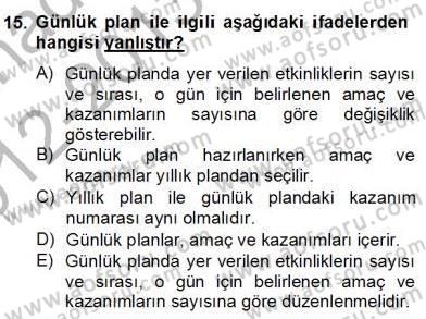 Okulöncesinde Demokrasi Eğitimi Ve Çocuk Hakları Dersi 2012 - 2013 Yılı (Final) Dönem Sonu Sınav Soruları 15. Soru
