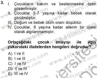Okulöncesinde Demokrasi Eğitimi Ve Çocuk Hakları Dersi 2012 - 2013 Yılı (Final) Dönem Sonu Sınav Soruları 3. Soru