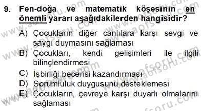Okulöncesinde Demokrasi Eğitimi Ve Çocuk Hakları Dersi 2012 - 2013 Yılı (Final) Dönem Sonu Sınav Soruları 9. Soru