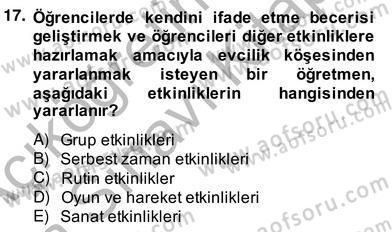 Okulöncesinde Demokrasi Eğitimi Ve Çocuk Hakları Dersi 2013 - 2014 Yılı (Vize) Ara Sınav Soruları 17. Soru