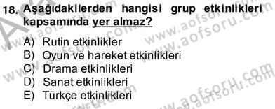 Okulöncesinde Demokrasi Eğitimi Ve Çocuk Hakları Dersi 2013 - 2014 Yılı (Vize) Ara Sınav Soruları 18. Soru