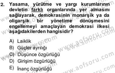 Okulöncesinde Demokrasi Eğitimi Ve Çocuk Hakları Dersi 2013 - 2014 Yılı (Vize) Ara Sınav Soruları 2. Soru