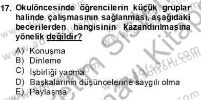 Okulöncesinde Demokrasi Eğitimi Ve Çocuk Hakları Dersi 2013 - 2014 Yılı (Final) Dönem Sonu Sınav Soruları 17. Soru