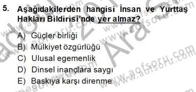 Okulöncesinde Demokrasi Eğitimi Ve Çocuk Hakları Dersi 2014 - 2015 Yılı (Vize) Ara Sınavı 5. Soru